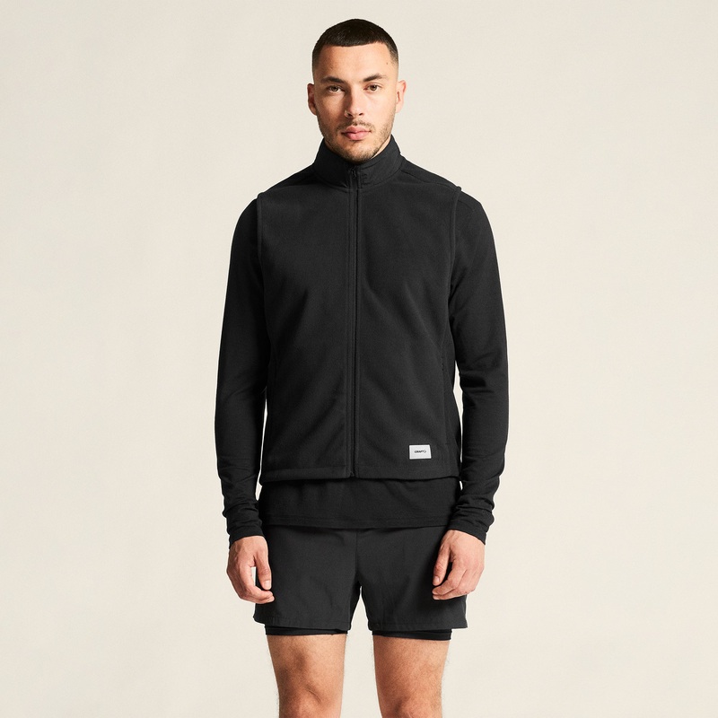 SubZ Fleece Running Vest|Black|Small|Medium|Large|X-Large