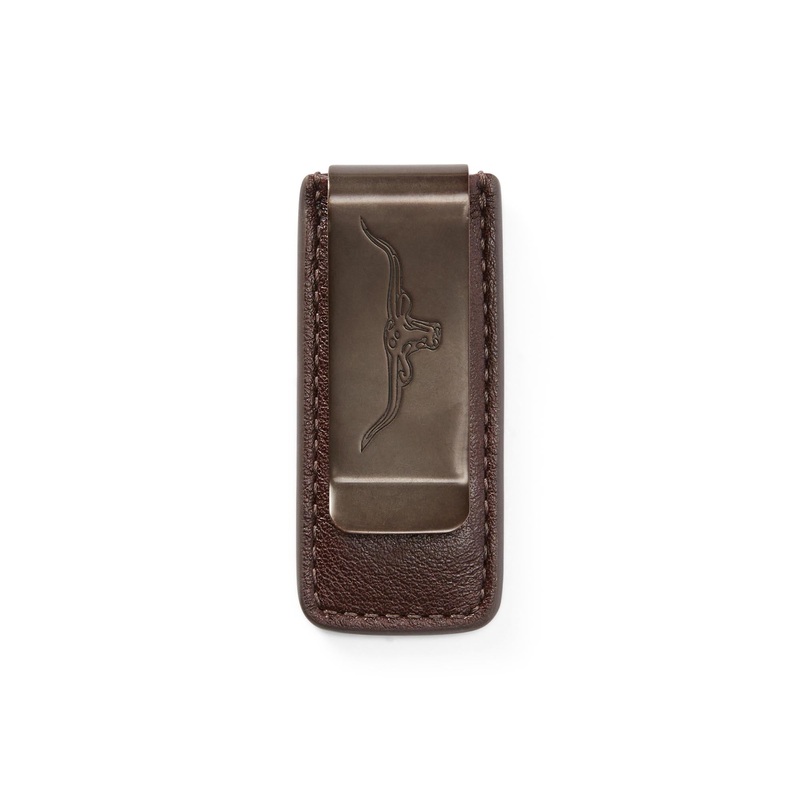 Farrier Leather Money Clip|Whiskey|One Size