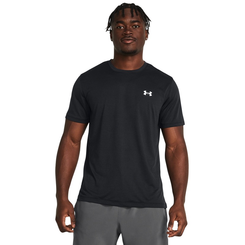 UA Launch Short Sleeve Tee|Black/Reflective|Small|Medium|Large|X-Large