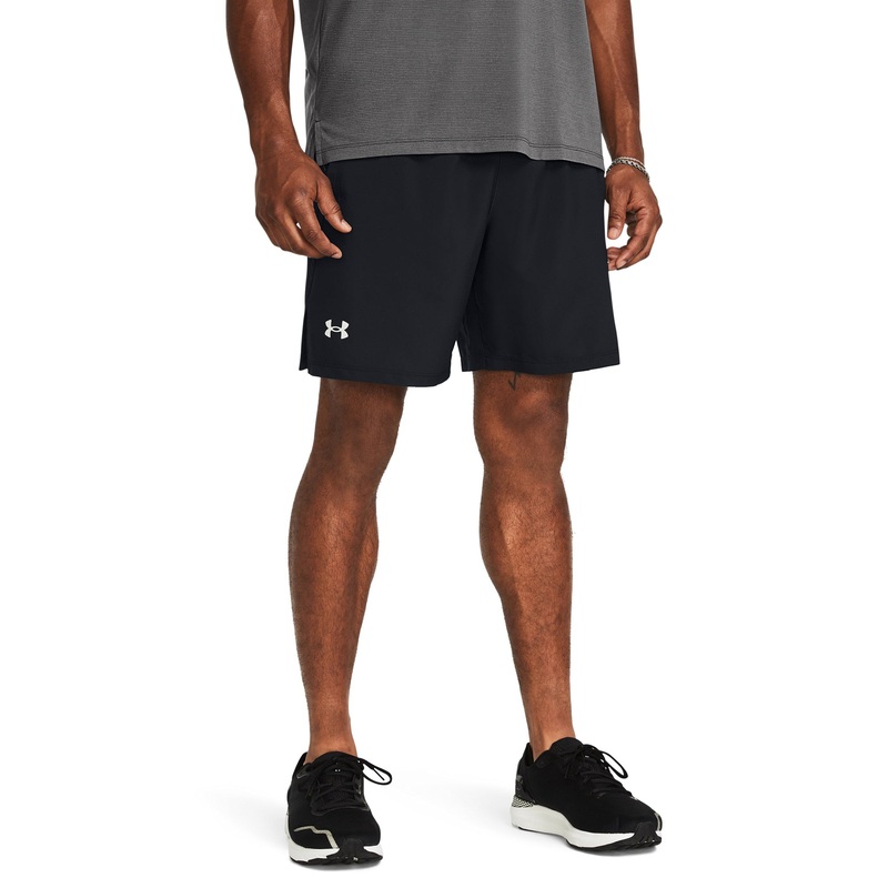 UA Launch 7 Shorts|Black/White/Reflective|Small|Medium|Large|X-Large