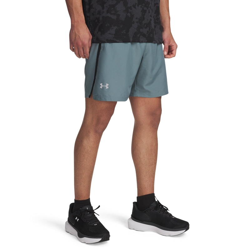UA Launch 7 Shorts|Jasper Blue/Black/Reflective|Small|Medium|Large|X-Large