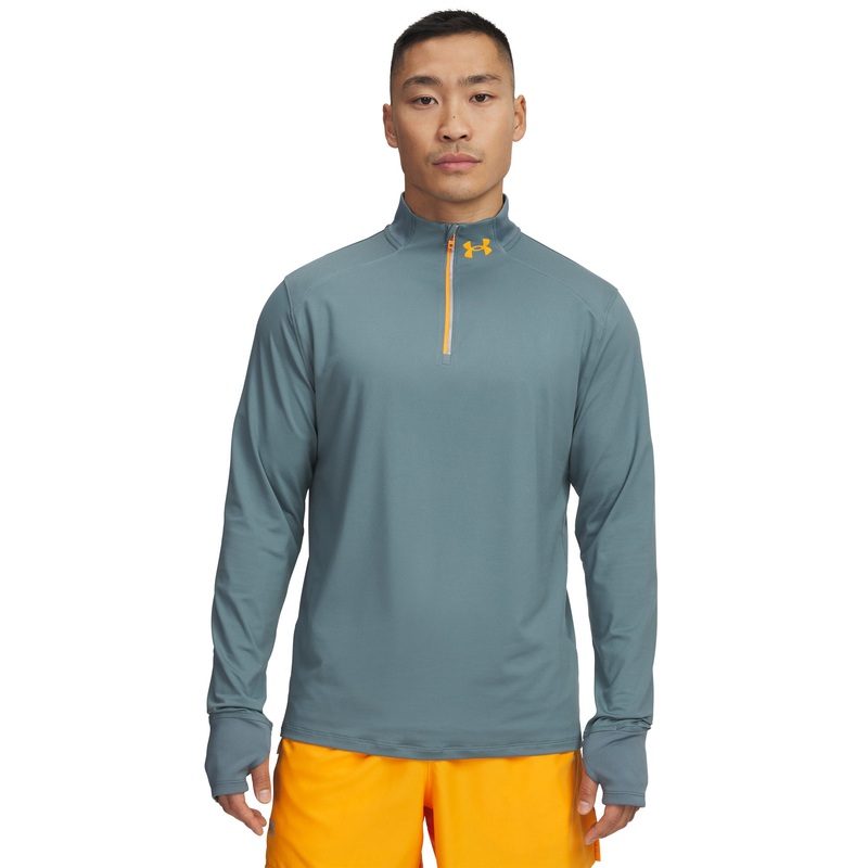 UA Qualifier Run 1/2 Zip|Jasper Blue/Squad Orange/Reflective|Small|Medium|Large|X-Large|2X-Large
