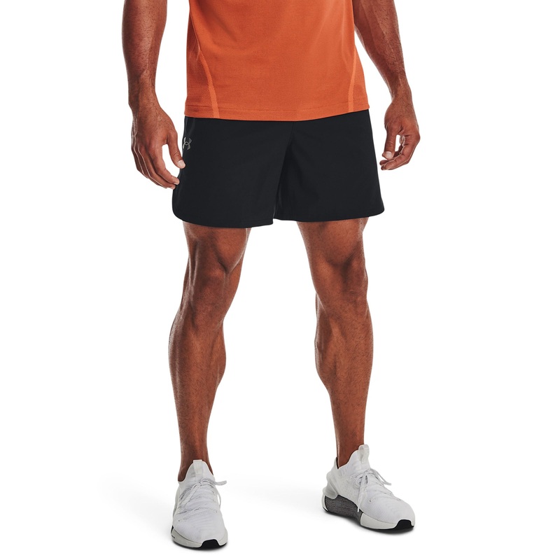 UA Peak Woven Shorts|Black/Pitch Grey|Small|Medium|Large|X-Large|2X-Large