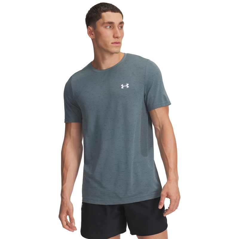 UA Vanish Seamless SS T-Shirt|Jasper Blue/White|Small|Medium|Large|X-Large|2X-Large