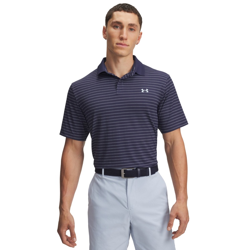 UA Drive Chill Printed Polo|Midnight Navy/Washed Navy|Small|Medium|Large|X-Large|2X-Large