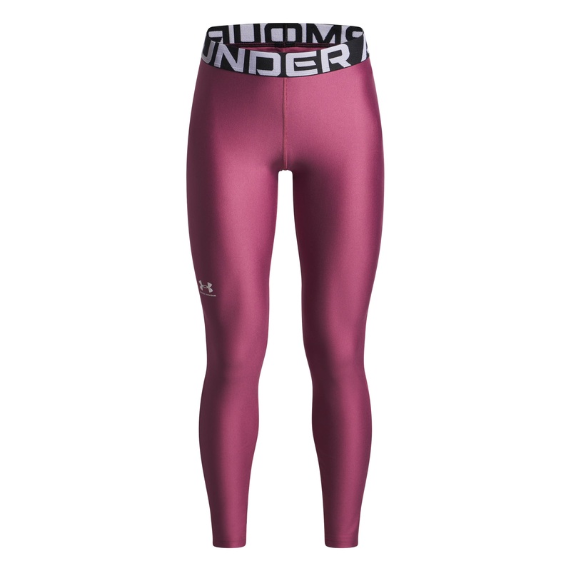 UA Heatgear Leggings Junior|Fuchsia Dusk/White|YXS 6-8Yr|YS 8-10Yr|YM 10-12Yr|YL 12-13Yr