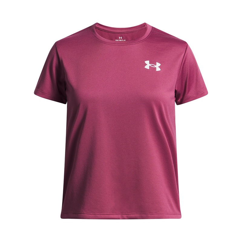 UA Tech Short Sleeve Tee Jnr|Fuchsia Dusk/White|YXS 6-8Yr|YS 8-10Yr|YM 10-12Yr|YL 12-13Yr