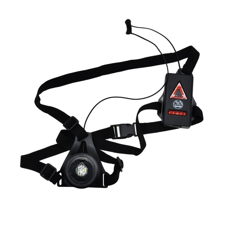 Running LED Chest Lamp|Black|One Size