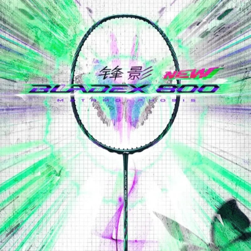 LI-NING BLADEX 800 NEW (Dark Green) Badminton Racquet  Unstrung & Free Grip