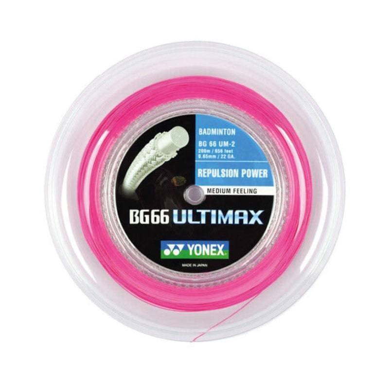 YONEX BG66 ULTIMAX Badminton String Coil (200m) Neon Pink