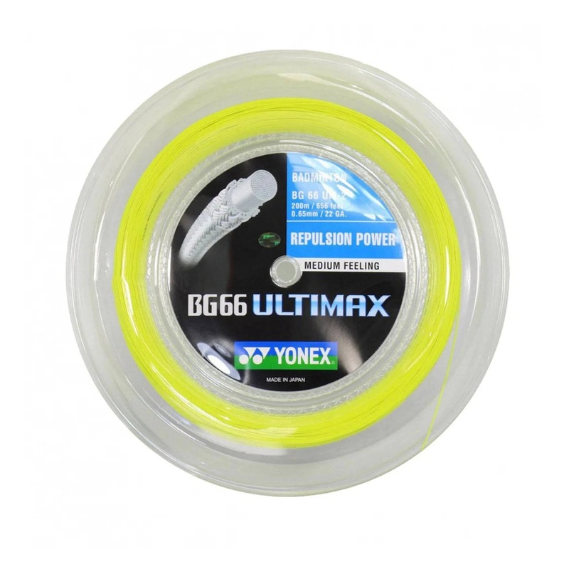 YONEX BG66 ULTIMAX Badminton String Coil (200m) Yellow
