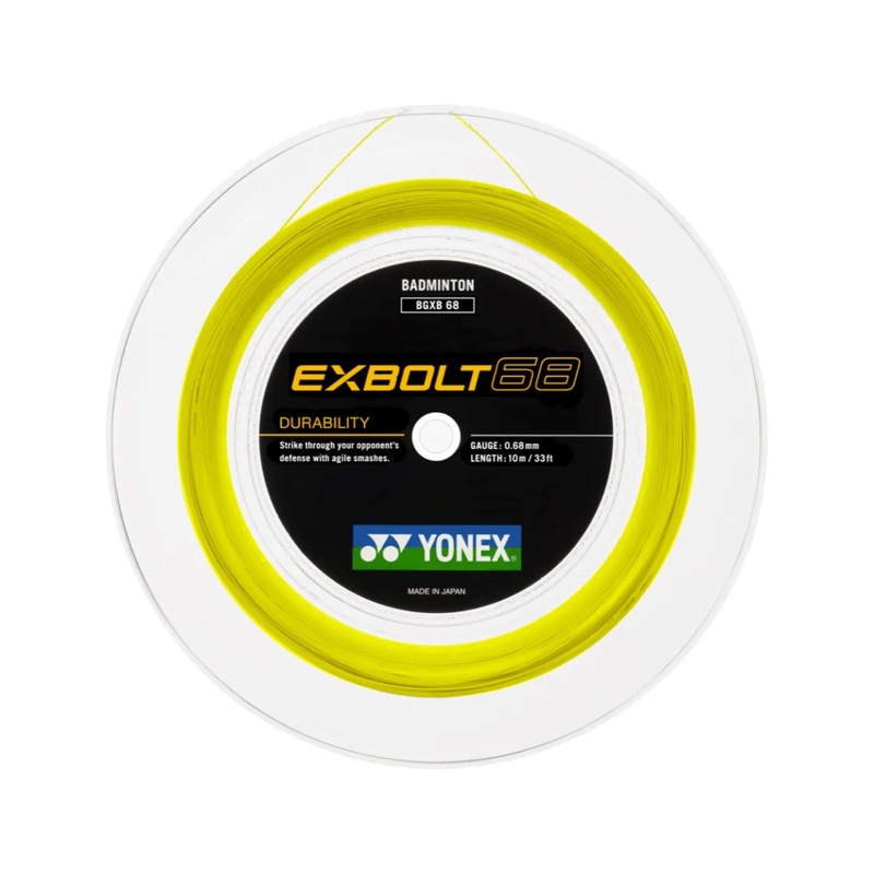 YONEX EXBOLT 68 Badminton String Coil (200m) Yellow