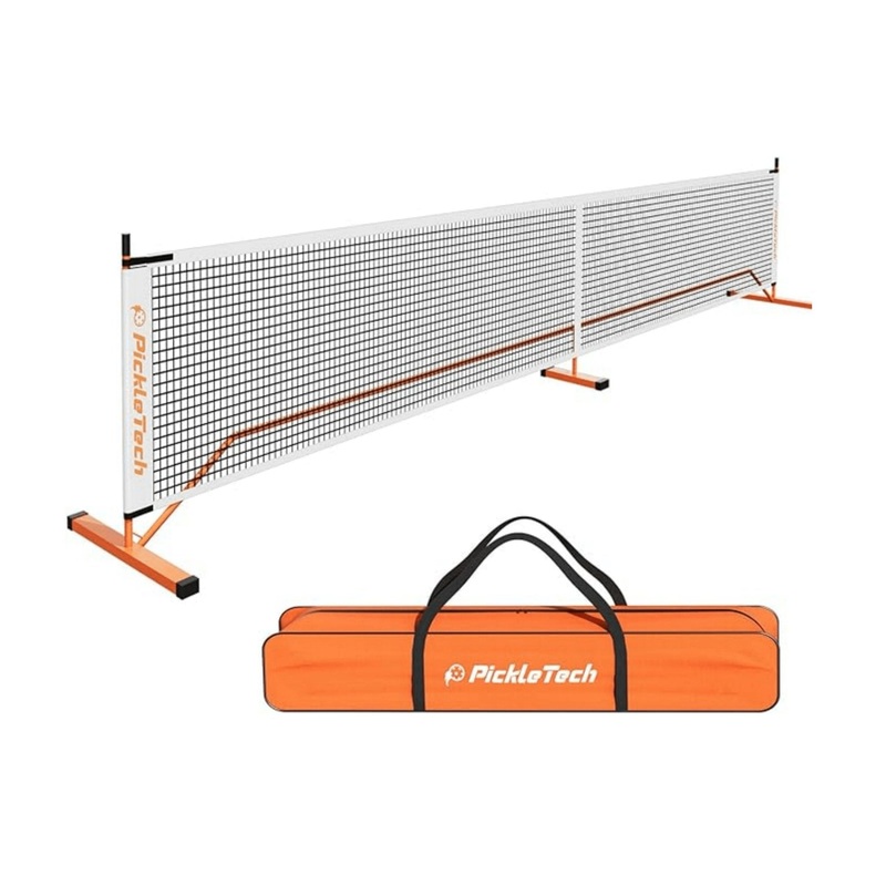 PickleTech 3.0 Portable Pickleball Net System 22FT Orange