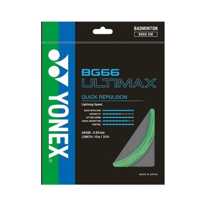 YONEX BG66 ULTIMAX Badminton String Set (10m) Pastel Green