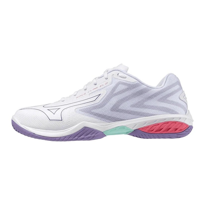 MIZUNO WAVE CLAW EL 2 Badminton Shoes White/Violet Indigo/Camellia Rose UNISEX