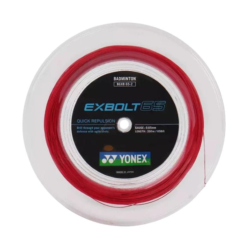 YONEX EXBOLT 65 Badminton String Coil (200m) Red