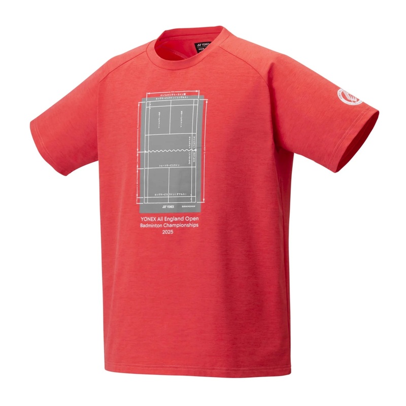 YOB25003EX YONEX All England 2025 Badminton Sports Shirt YOB25001EX Coral Red UNISEX
