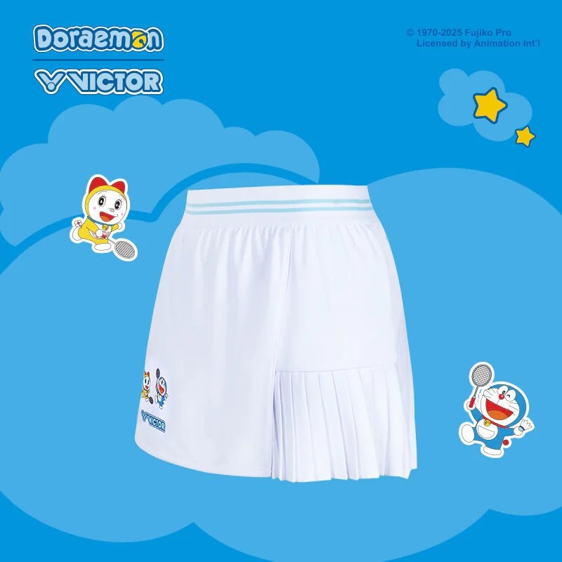 VICTOR x Doraemon Women’s Sports Skirts (With Inner Shorts) K-505DRM-A White