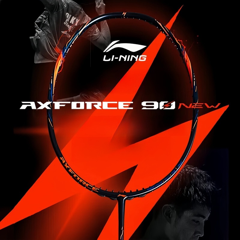 LI-NING 2025 AXFORCE 90 NEW (Dark Green/Flame Orange) Badminton Racquet  Unstrung & Free Grip