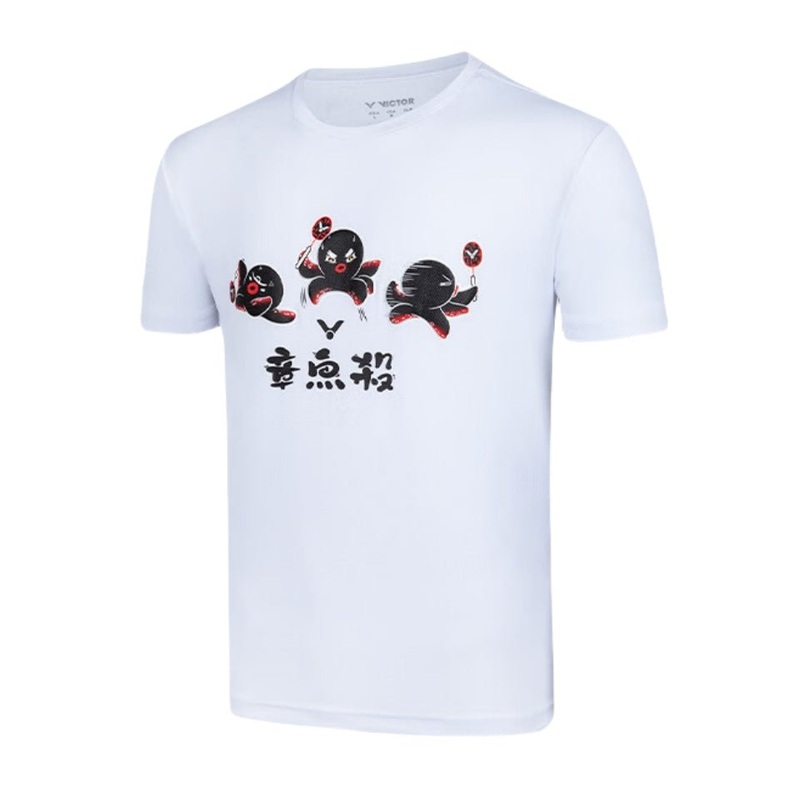 VICTOR 2025 TRAINING Series Unisex T-Shirt (Octopus Smash) T-50029 A (White)
