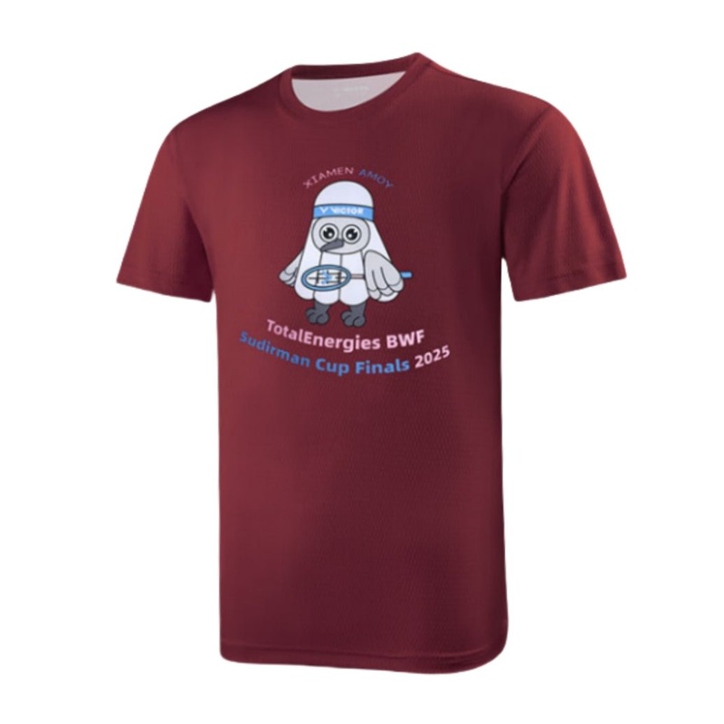 VICTOR 2025 Sudirman Cup Finals UNISEX T-Shirt T-SC2504 D-Wine Red