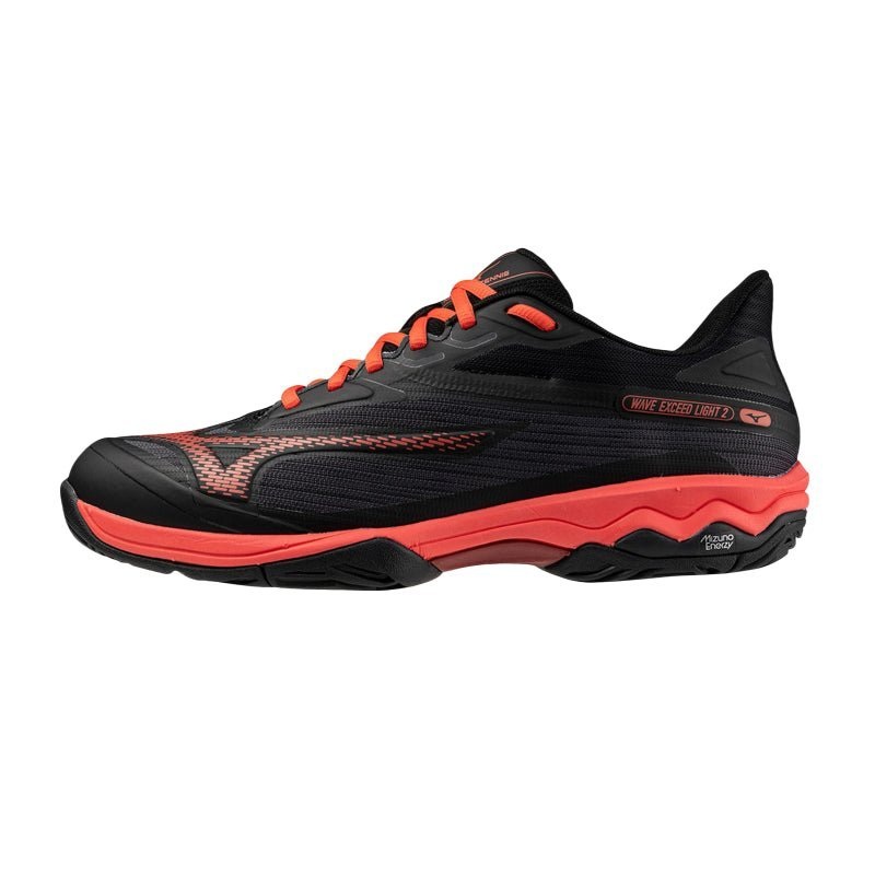 MIZUNO WAVE EXCEED LIGHT 2 AC MEN’S Tennis Shoes Black/Radiant Red