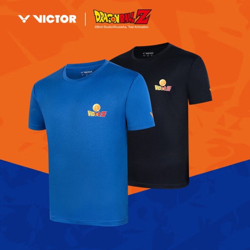 VICTOR x Dragon Ball Z Unisex Knitted T-Shirt – T-504DBZ C-Black/ F-Blue