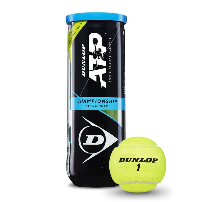 DUNLOP ATP Championship (4 In 1 Tube) Tennis Balls  Official ATP Tour Ball