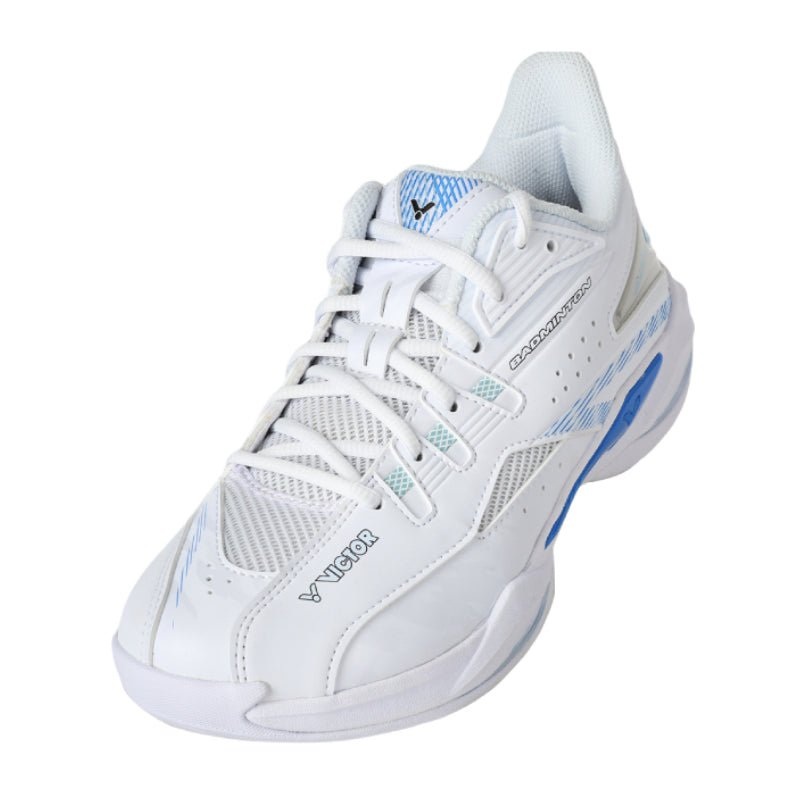 VICTOR A550-AM UNISEX Badminton Shoes – White/Light Blue
