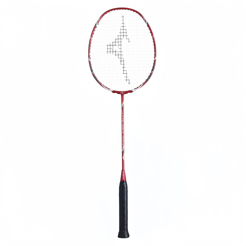 MIZUNO CALIBER RAISE (Red/Gunmetal) Badminton Racquet  Strung & Free Grip