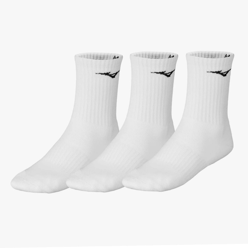 MIZUNO Training Crew Socks (3 Pack) UNISEX – White