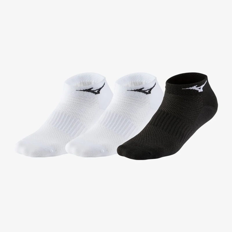 MIZUNO Training Mid Socks (3 Pack) UNISEX – White/White/Black
