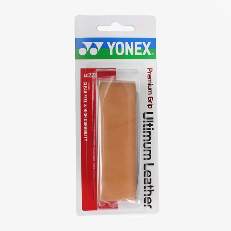 YONEX Ultimum Leather Premium Grip for Tennis (1 wrap) AC221 – Brown