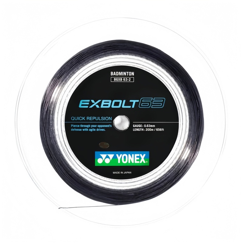 YONEX EXBOLT 63 Badminton String Coil (200m) – Black