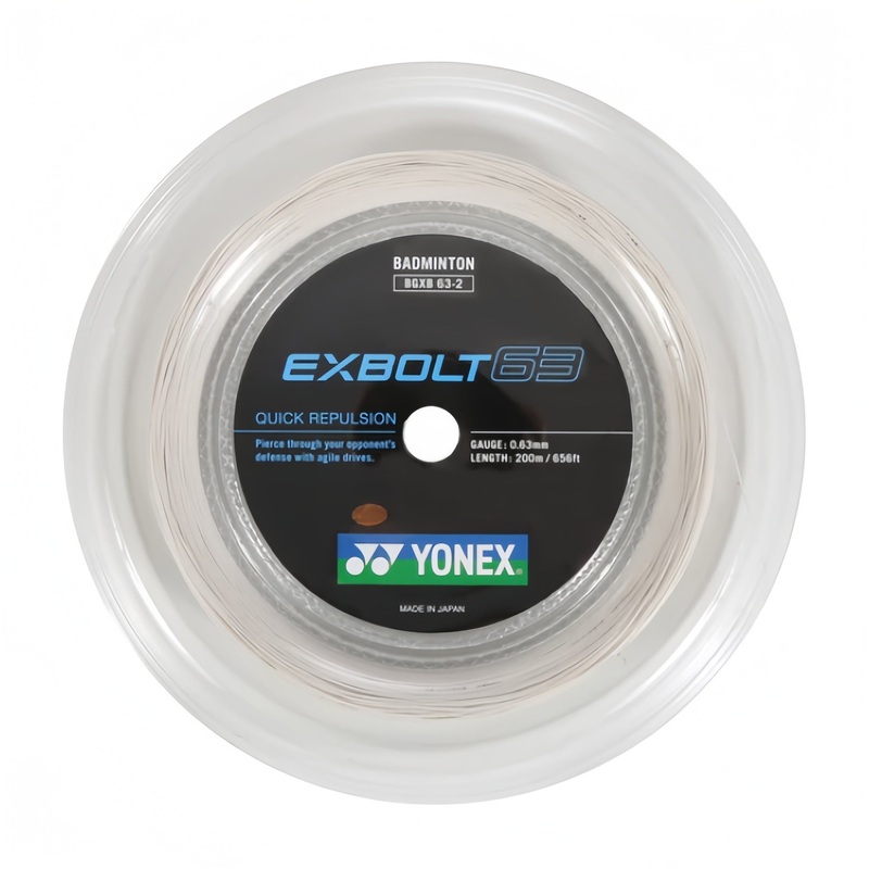 YONEX EXBOLT 63 Badminton String Coil (200m) – White