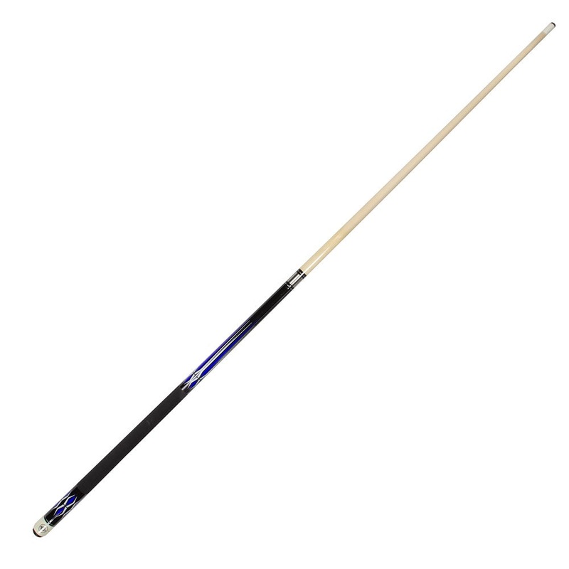 9 Ball Maple 2pce Cue|Red|Blue