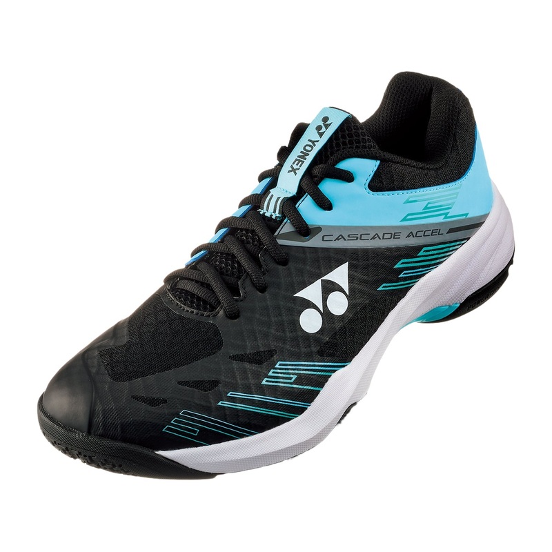 YONEX Power Cushion Cascade Drive Accel WIDE Badminton Shoes – Black/Ice Blue
