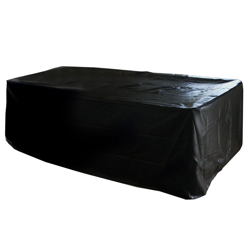 7′ Black Heavy Duty Table Cover with Full Skirt