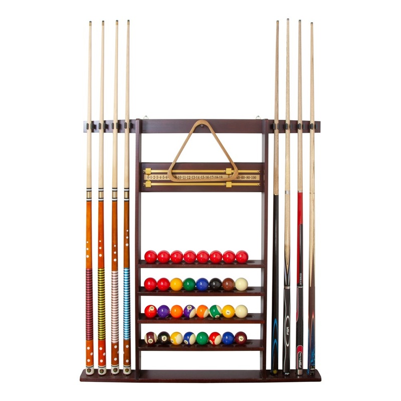 Combi Cue Rack|Mahogany|Black|Walnut