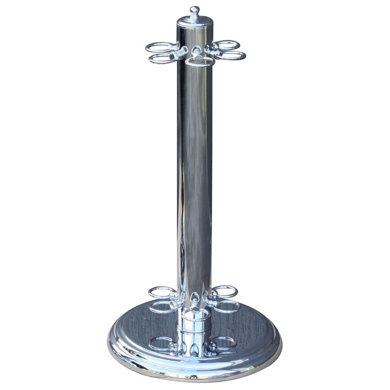 Metal Cue Stand – 6 Cues|Chrome|Black/Chrome|Brass