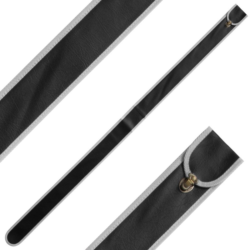 Cue Sleeve Black 1pce 57 Buckle Clip