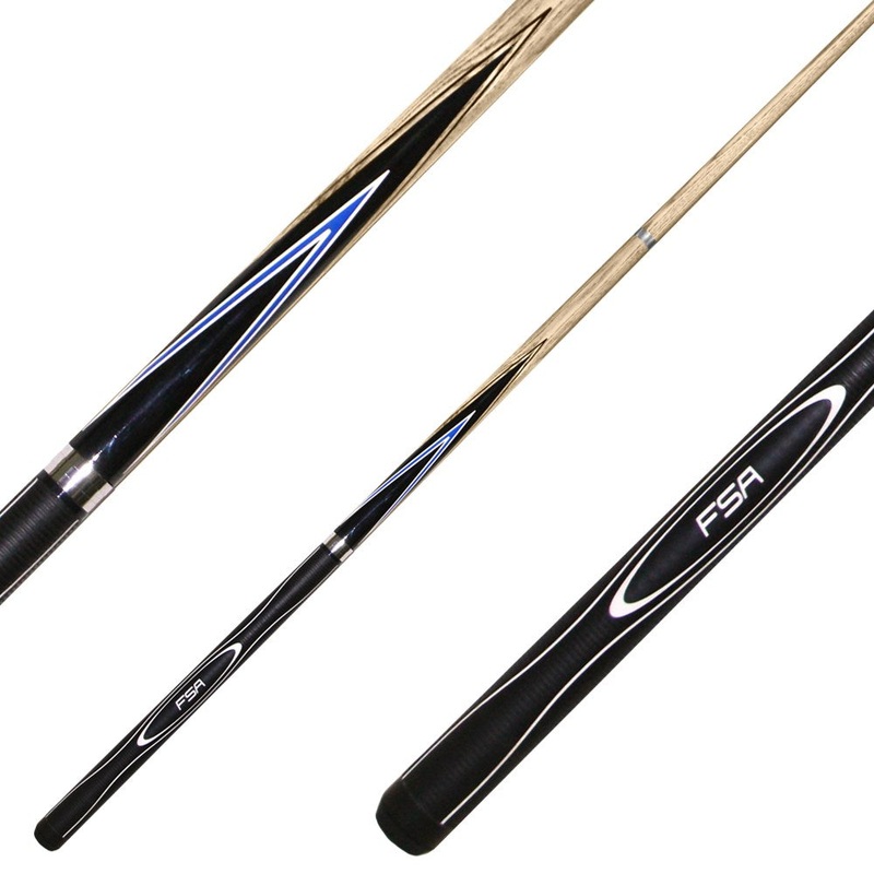 WAC Soft Grip Ash 2pce Cue|Black
