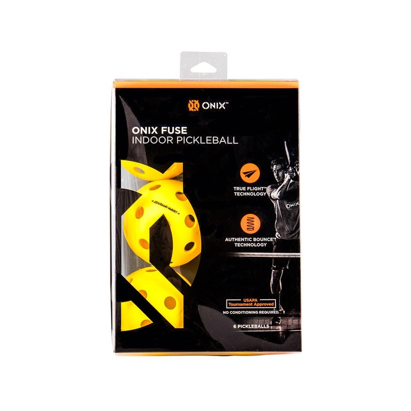 Fuse Indoor Pickleballs|Orange|Yellow|6 Pack
