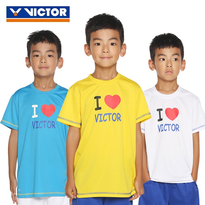 Victor Junior T-shirt CT-6031|White|Yellow|Blue|140cm|130cm
