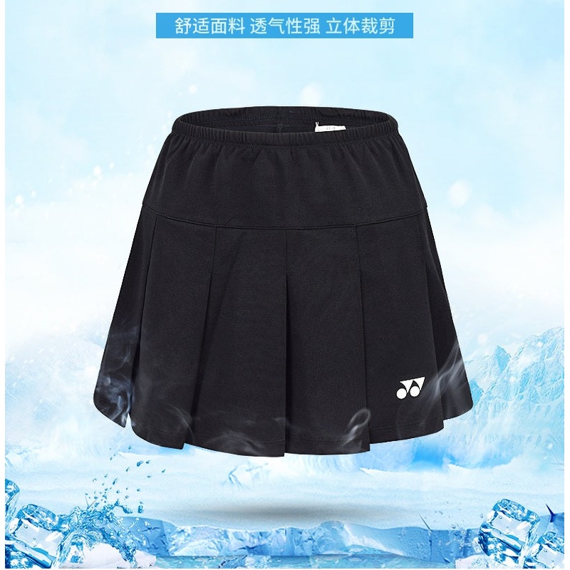 YONEX Ladies Skirt 220100BCR|Black|White|S|M|L|XL|XXL