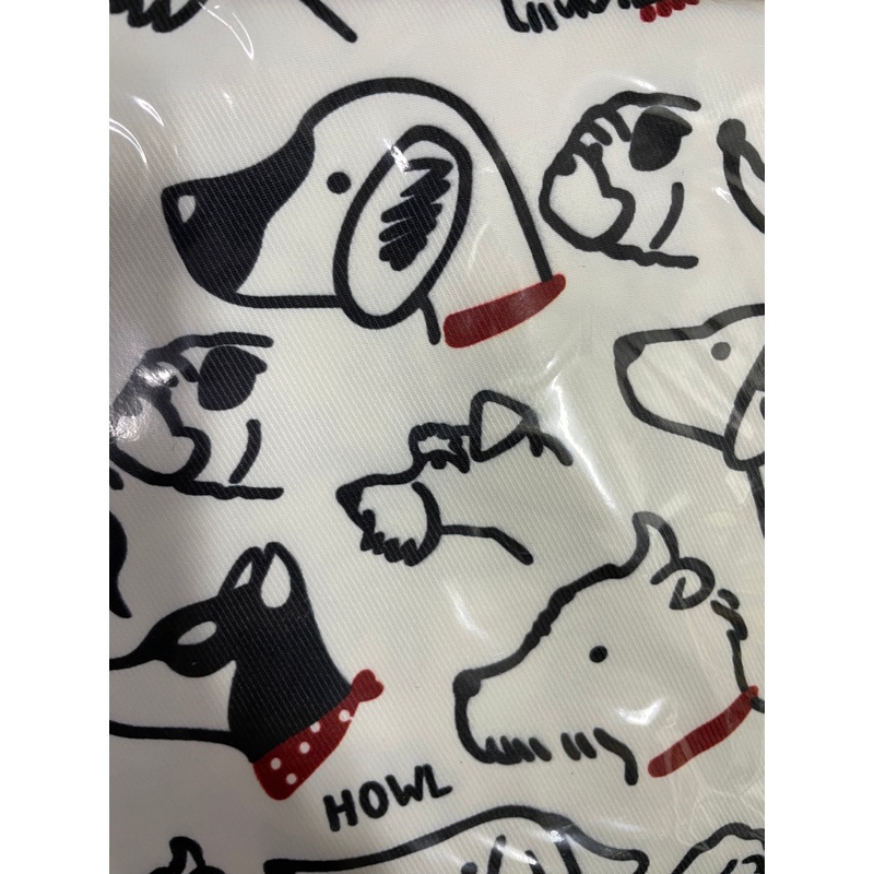 Handmade Water Resistant Racket Case ( Black line dog 192