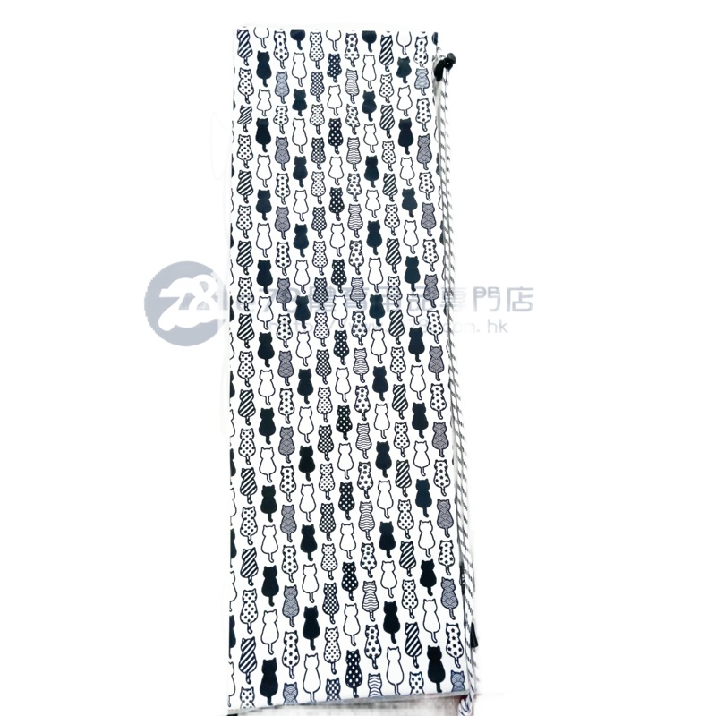 Handmade Water Resistant Racket Case ( black and white back cat 209