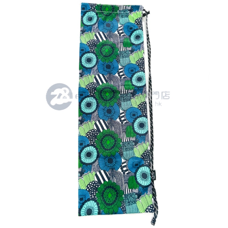 Handmade Water Resistant Racket Case (green round flower 210