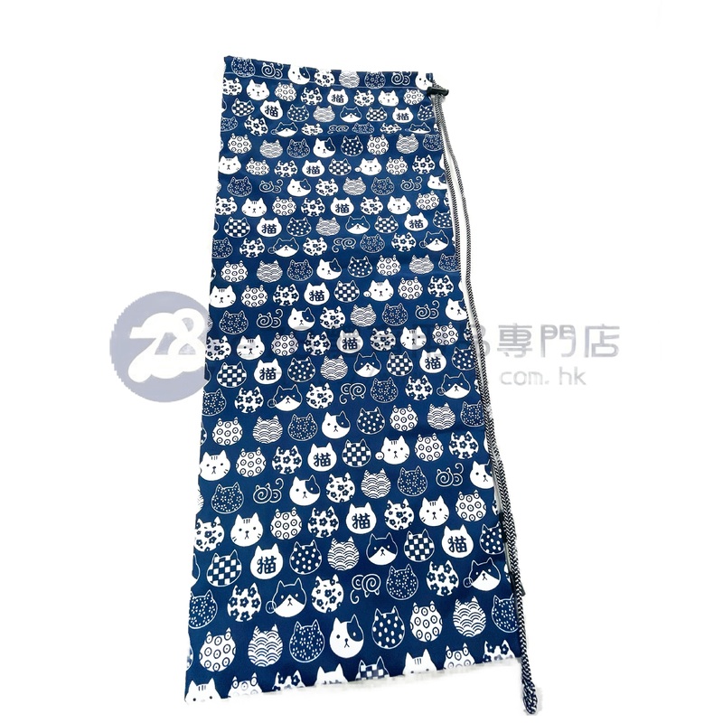 Handmade Water Resistant tennis Case (Blue and white cat 102