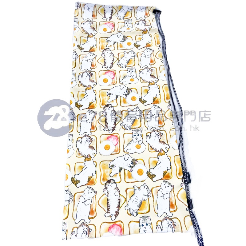Handmade Water Resistant tennis Case (Bread cat 167